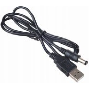 Akyga AK-DC-04 CU USB A / 5.5 x 2.5 mm 0.8m Black 