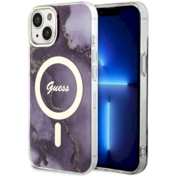 Guess GUHMP14SHTMRSU Golden Marble MagSafe Aizsarg
