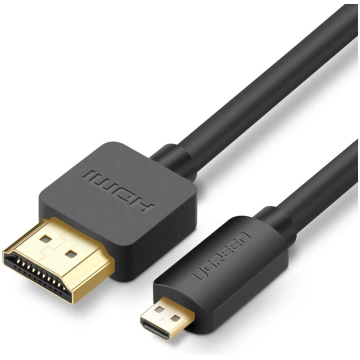 Micro HDMI - HDMI 4K 60Hz kabelis, 3m, melns UGREE