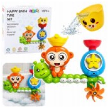 LEAN Toys Water Bath Toy Monkey Caterpillar Cup Su