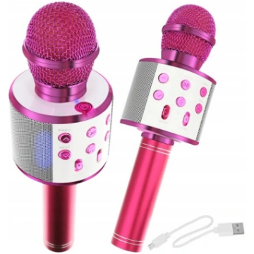 Bērnu karaoke mikrofons ar skaļruni, rozā Nav norā