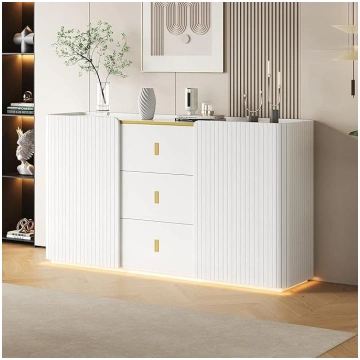 Sideboard, Buffet Cabinet, Chest of Drawers with L