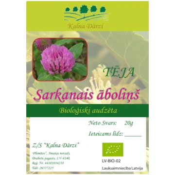 Tēja SARKANAIS ĀBOLIŅŠ EKO (Trifolium pratenese)