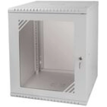 Komutācijas sienas skapis 19"- 12U - 600mm PELĒKS