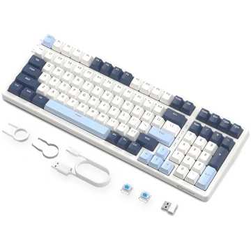 FREEWOLF K8 Wireless Hot-Swap Mechanical Gaming Ke