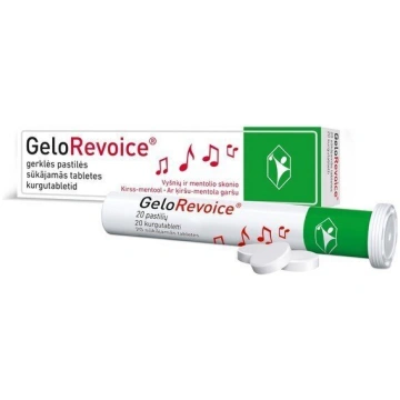 Rīkles tabletes Gelorevoice, 20 gab