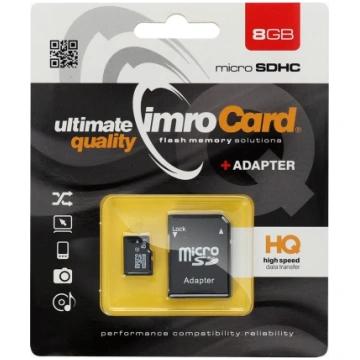 IMRO 8GB microSD memory card with SD adapter