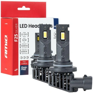 LED Headlights Serie F25 SILVER FULL CANBUS HB3 90