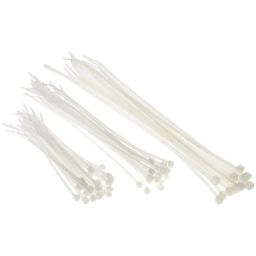 Kabeļu saišu komplekts 100m/150mm/200mm 60gab, bal