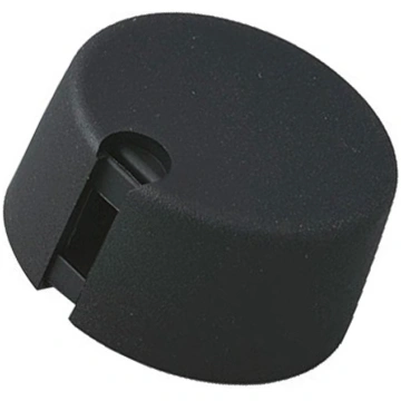 Knob; with pointer; plastic; Øshaft: 6.35mm; Ø31x1