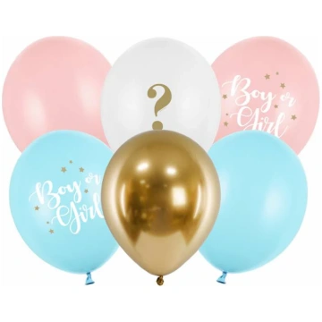 Baloni Boy or Girl "Gender Reveal" ballītei, 6 gab