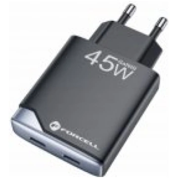 Forcell F-Energy 2 x USB-C GaN3 45W Black lādētājs