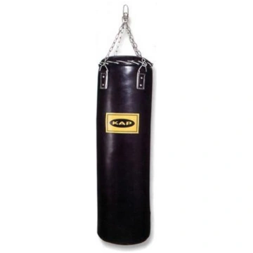 Boksa maiss piepildīts, PVC melns 40x100cm