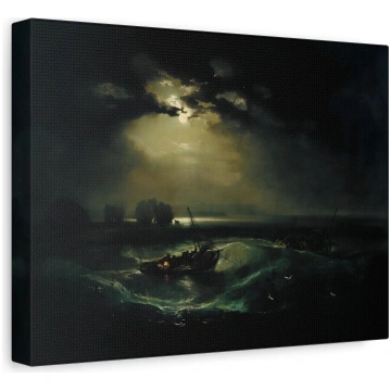 JMW Turner Fishermen Sea Landscape - Canvas Wall A