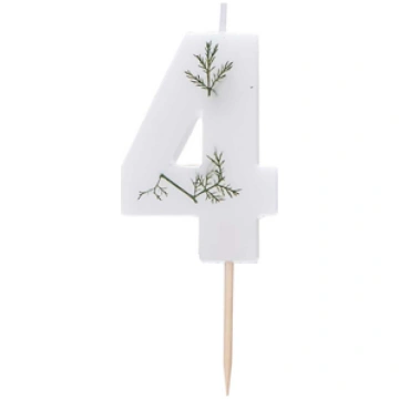 Dzimšanas dienas svece Nr. 4, Pressed Foliage