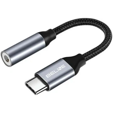 Audio adapteris Beline USB-C uz 3,5 mm ar DAC, mel
