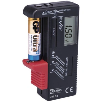 Bateriju testers GP AA/AAA/C/D/9V