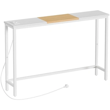 HOOBRO Slim Console Table with Charging Station, S