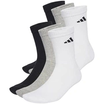 adidas Unisex Cushioned Crew Socks, 6 Pairs Pack, 