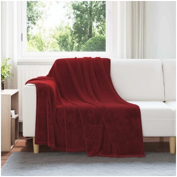 Pleds bordo sarkans 150 x 200 cm flīss