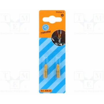 Screwdriver bit; Phillips; PH2; 1/4"; Overall len: