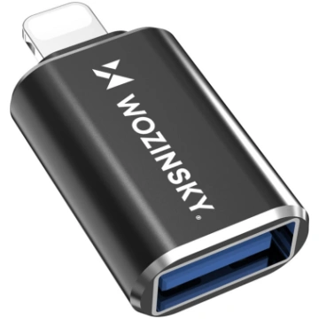Adapteris iPhone Lightning - USB-A OTG - melns WOZ