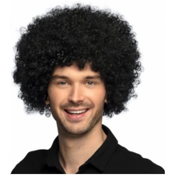 Lietots - Afro parūka, melna PartyInbox