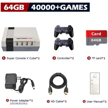 KINHANK Super Console X Cube Retro vaizdo žaidimų 