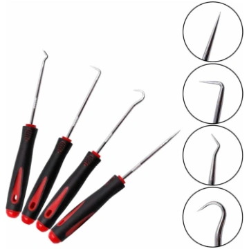 Āķu komplekts ar rokturi 4el. | Set of hooks with 