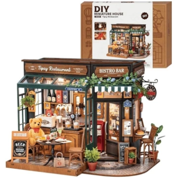 DIY Miniature House Craft Set, Tipsy Restaurant, l