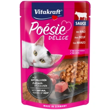 VITAKRAFT POESIE DELICE liellopu gaļa - mitrā kaķu