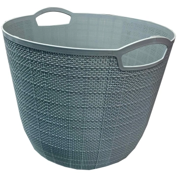 BESK Groziņš plastmasas apaļš 33x26cm zils