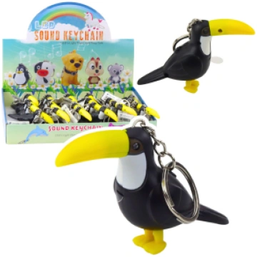 Toucan Backpack Keychain LED Flashlight Sounds 221
