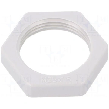 Nut | M25 | polyamide | Thk: 7mm | Spanner: 32mm |