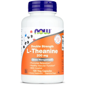 L-Theanine 200mg Now Foods 120 kapsulas