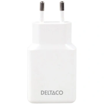 Adapters DELTACO USBC-AC200 45W dubults USB-C PD p