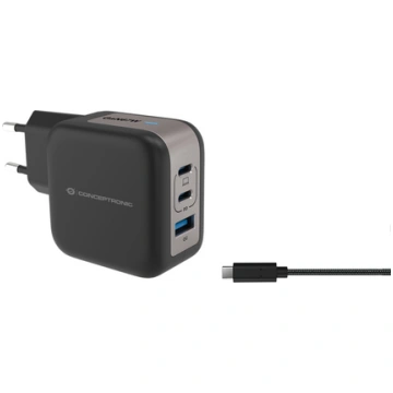 CONCEPTRONIC Ladegerät 3Port GaN 2xUSB-C/1xA 67WPD