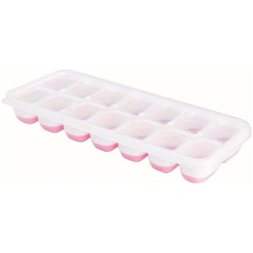 Elastīga silikona ledus kubu forma ar vāku., 1vnt