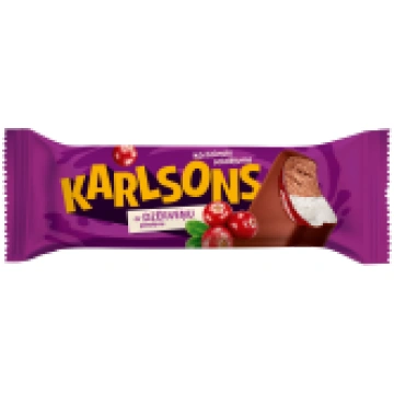 KARLSONS šokolādes un plombīra saldēj.ar dzērveņu 