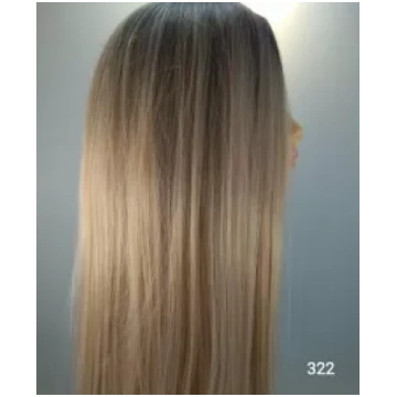 Parūka - gaišie blondie garie mati (ombre)