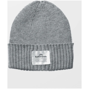 KATHMANDU Badge Beanie Light Grey cepure