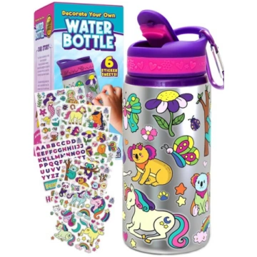 Bērnu DIY dzēriens pudele Purple Ladybug, 591 ml