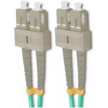 Tīkla kabelis Qoltec 54356 2x SC OM4 10 m Zaļš