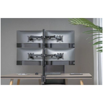 Equip 17"-32" Articulating Quad Monitor Desk Mount