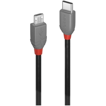 Lindy 2m USB 2.0 Type C to Micro-B Cable, Anthra L