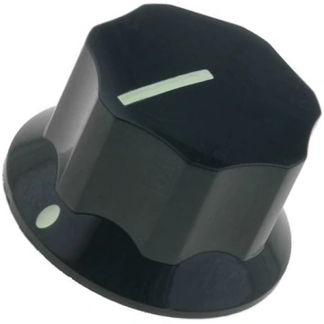 Knob; with pointer; bakelite; Øshaft: 6mm; Ø21x15m