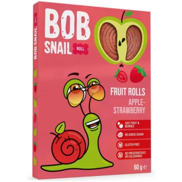 Ābolu un zemeņu rullīši BOB SNAIL, 60g - 450-27773