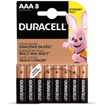 Baterija DURACELL AAA Basic, LR03 8 gab./iepak. (2