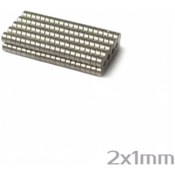 Neodīma magnēts 2x1 mm N38 - 200 gab