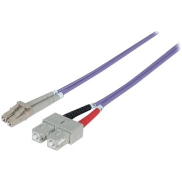 Intellinet Fiber Optic Patch Cable, OM4, LC/SC, 2m